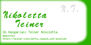 nikoletta teiner business card